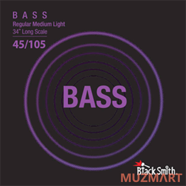 BlackSmith Bass Regular Medium Light 34" Long Scale 45/105 Струны для бас-гитары
