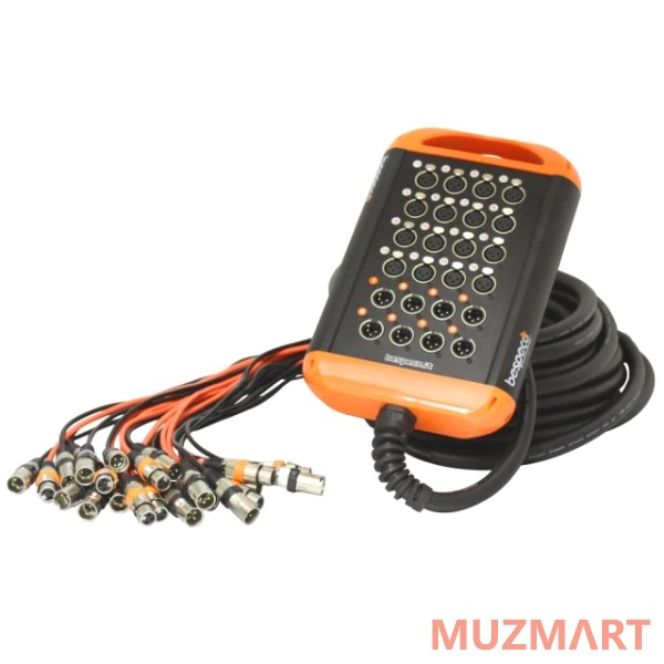 Bespeco XTRA1608L30 Мультикор 30 метров, 16 входов (XLR F), 8 выхода (XLR M)