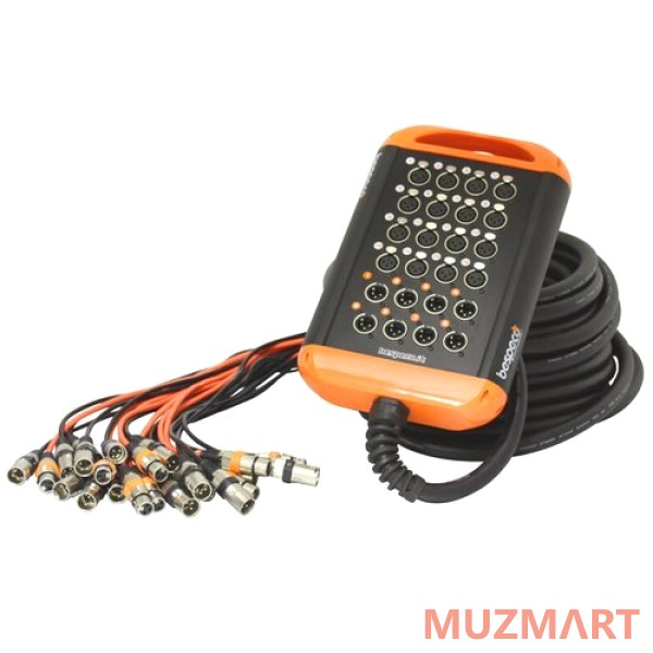 Bespeco XTRA1608L30S Мультикор 30 метров, 16 входов (XLR F), 8 выхода (XLR M)