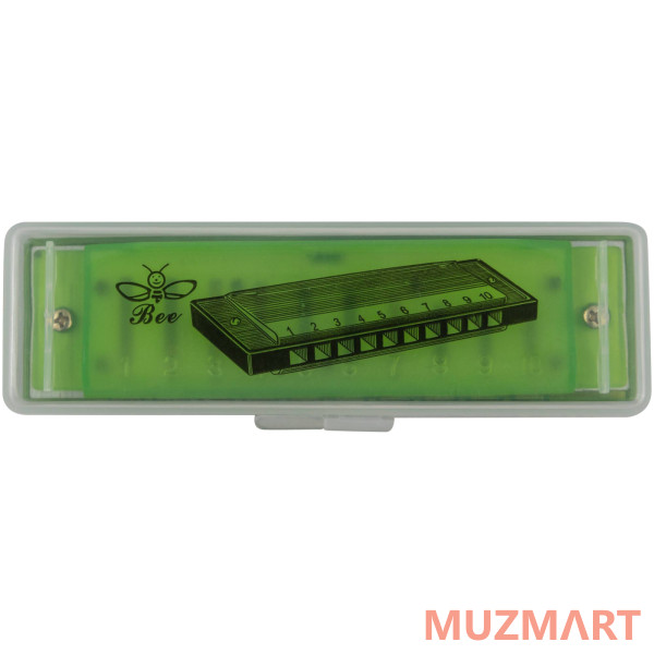 BEE DF10A-3 GREEN Губная гармоника диатоническая
