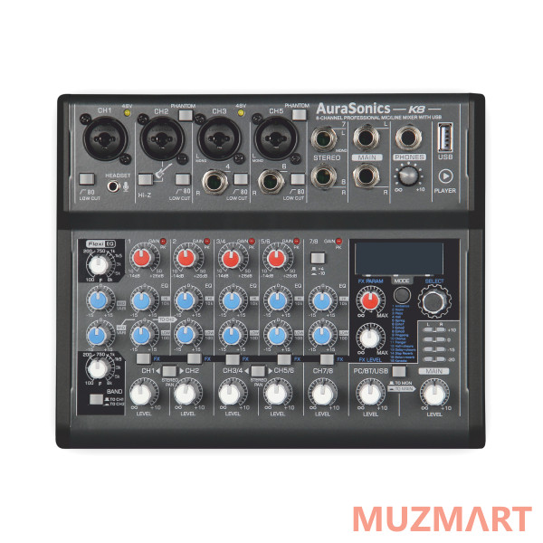 AuraSonics K8 Компактный микшерный пульт