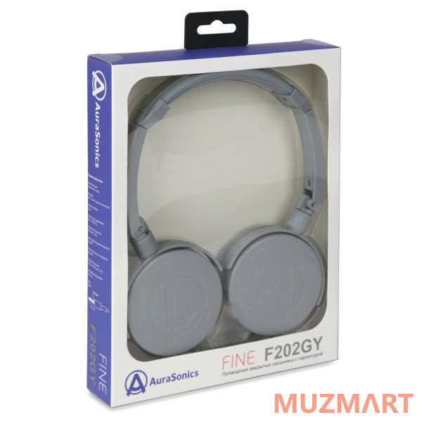 AuraSonics FINE F202GY Наушники проводные