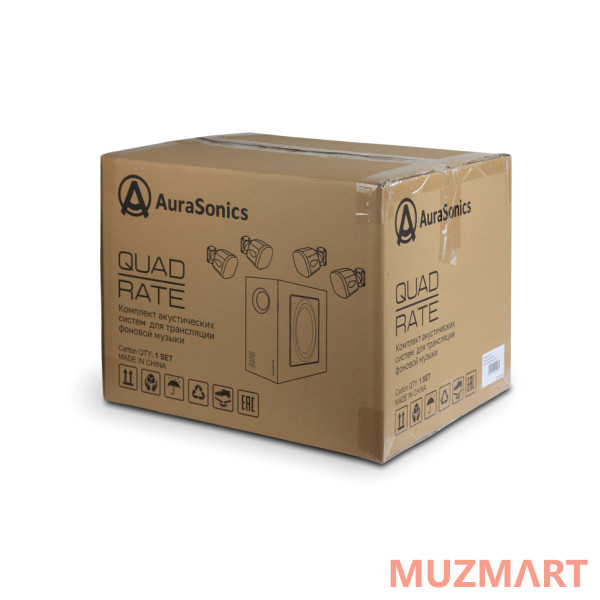 AuraSonics QUADRATE-BK Комплект настенный сабвуфер 6,5"