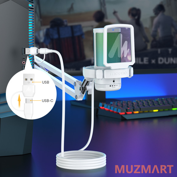 Maono DGM20S (white) Конденсаторный USB микрофон