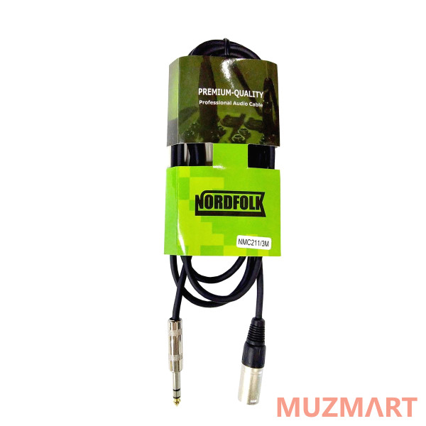 NordFolk NMC211/10M Кабель XLR male - 6.3 мм jack stereo