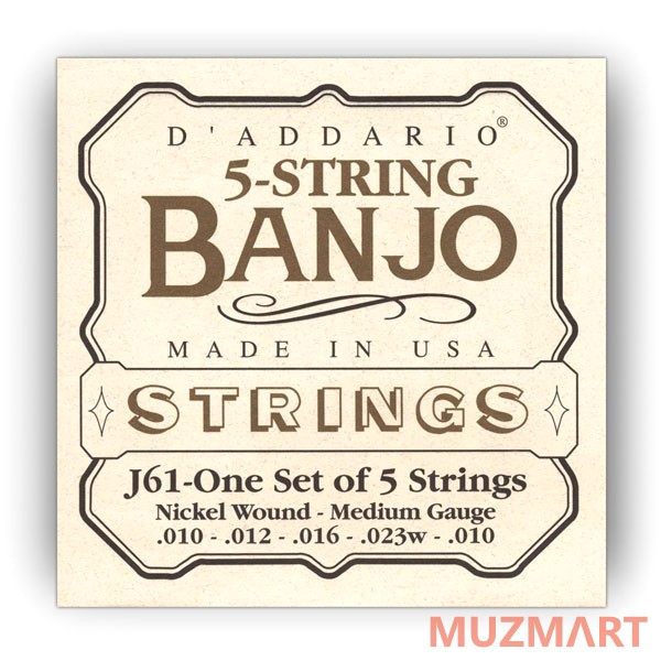 D'Addario J61 Струны для 5-ти струнного банджо