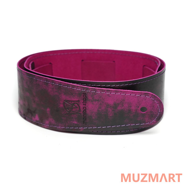 Mamba straps MB6061-130-3 Ремень для гитары, кожаный, розовый лофт
