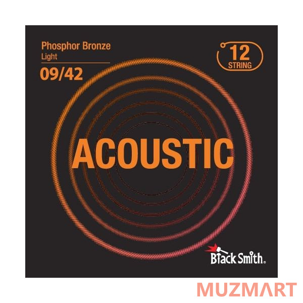BlackSmith Phosphor Bronze Light 9/42 12 String Струны для 12-струнной акустической гитары