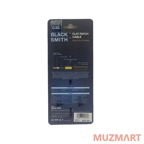 BlackSmith Gold Flat 0.32ft GSFPC-10 Патч-кабель