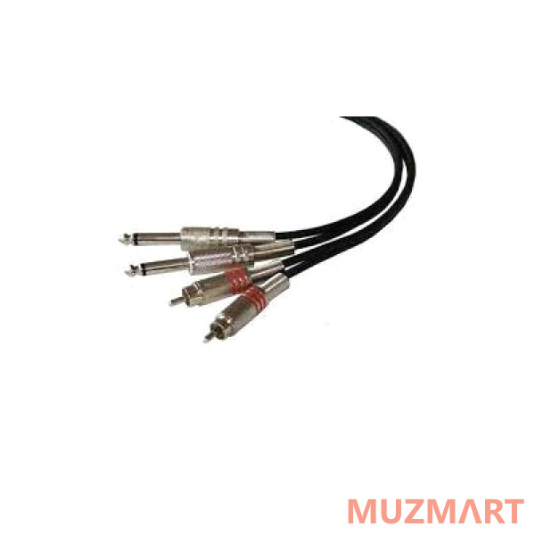 NordFolk NRJ154/3M Кабель 2 х 6,35 Jack TS - 2 х RCA