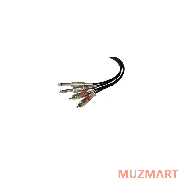 NordFolk NRJ154/0.5M Кабель 2 х 6,35 Jack TS - 2 х RCA