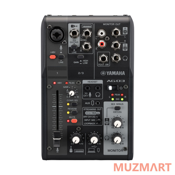 Yamaha AG03MK2 Black Треханальный USB-микшер