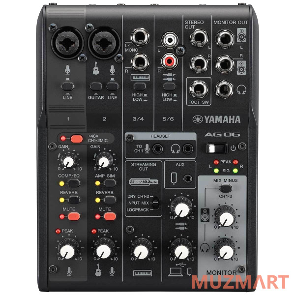 Yamaha AG06MK2 Black Шестиканальный USB-микшер