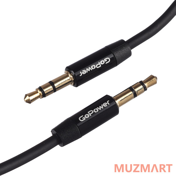 GoPower 00-00027479 Кабель AUX 3.5мм (m)- 3.5мм (m), 1.5м, TPE