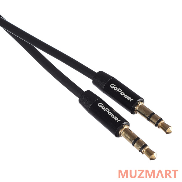 GoPower 00-00027479 Кабель AUX 3.5мм (m)- 3.5мм (m), 1.5м, TPE