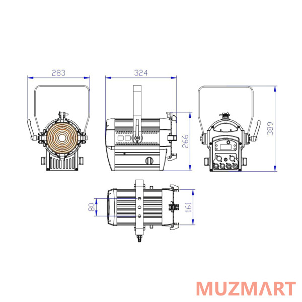 Silver Star SS5232SWD FREZNO 100SD Светодиодный прожектор с линзой Френеля направленного света на «теплых» светодиодах