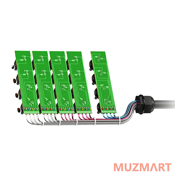 Roxtone SFBN0804L10 Кабель многожильный со сценической коробкой, 8 входов, 4 выхода, 10м
