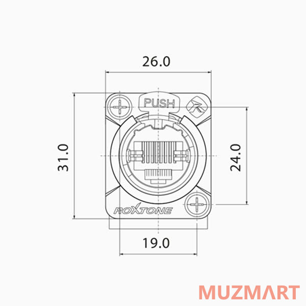 Roxtone RE8FD5H Разъем RJ45 панельный