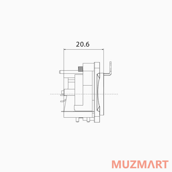 Roxtone RE8FD5V Разъем RJ45 панельный в печатную плату