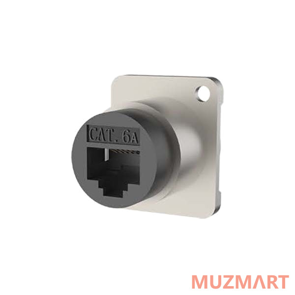 Roxtone RAE8FD-C6A-S-B (Grounded version) Панельный разъем RJ45(CAT6a), версия с заземлением, черный
