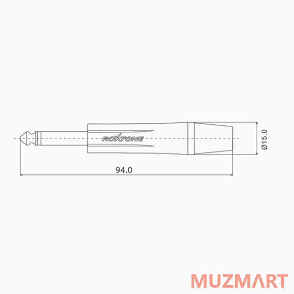 Roxtone PJ2X-BG Разъем 6,3 мм mono Jack