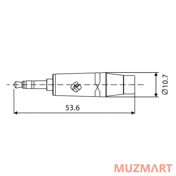 Roxtone RMJ3PX-BG Металлический разъем 3,5мм стерео Jack