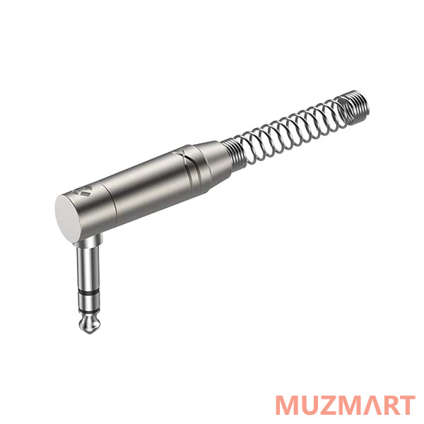 Roxtone RJ3RPP-NN Разъем, 6,3mm Stereo Male Jack(угловой) с пружиной