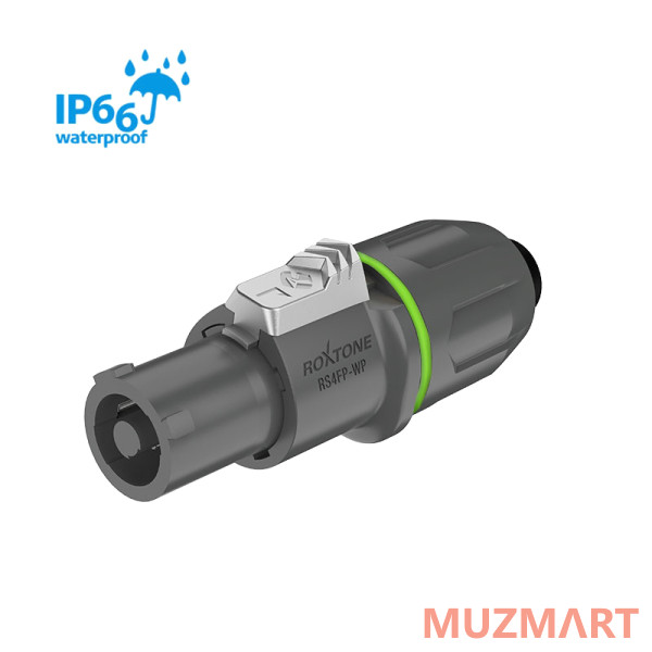 Roxtone RS4FP-WP-Green Разъем Speakon, 4-контактный, "мама", влагозащищенный (IP66)