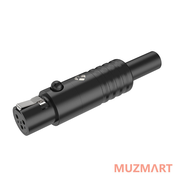 Roxtone RMX3F-B Разъем Mini XLR кабельный, мама, 3-х контактный, черный