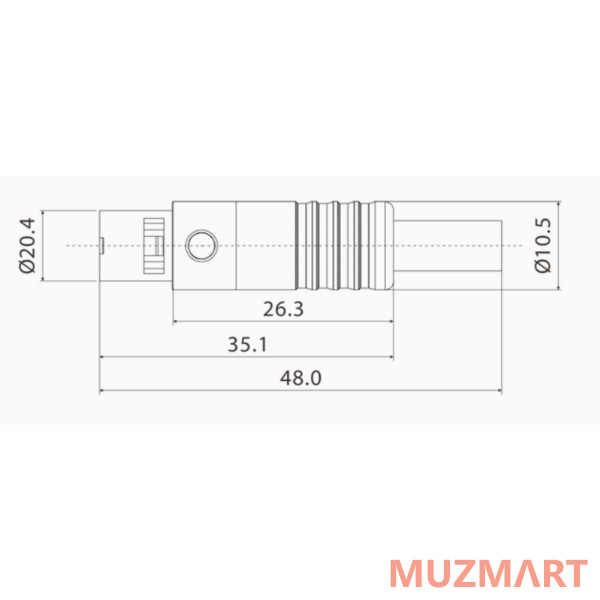 Roxtone RMX3F-B Разъем Mini XLR кабельный, мама, 3-х контактный, черный