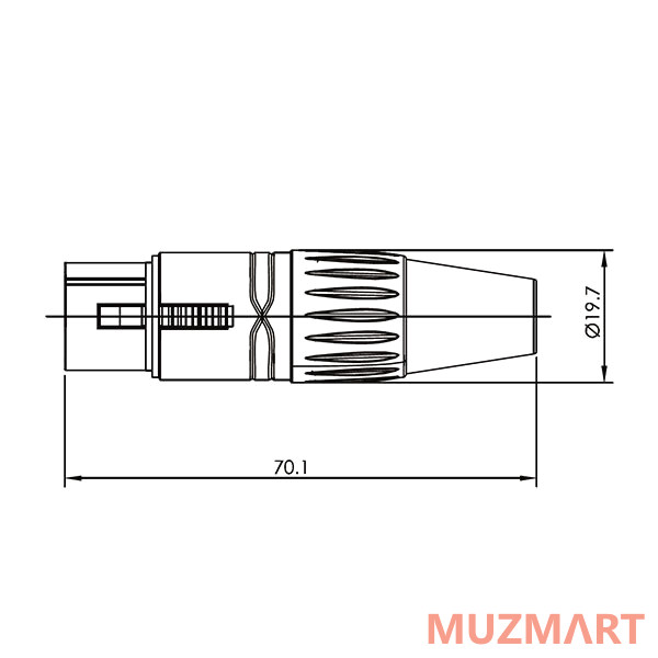 Roxtone RX3FP-BT/50 Упаковка (50шт.) XLR кабельных разъемов