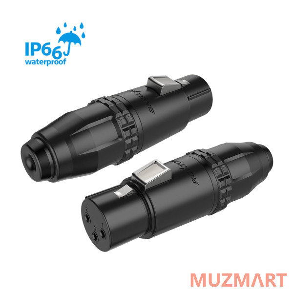 Roxtone RX3FWP-BG Разъем Cannon кабельный пыле- и влаго- защищенный (IP66) мама 3-х контактный