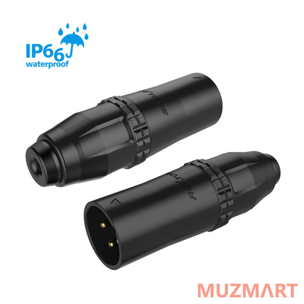 Roxtone RX3MWP-BG Разъем Cannon кабельный пыле- и влаго- защищенный (IP66) папа 3-х контактный