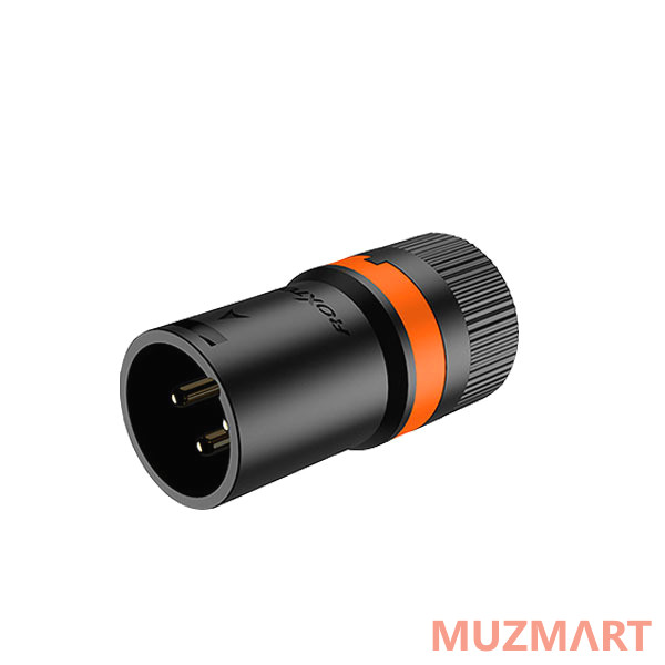 Roxtone LX3M-Black/Orange Разъем угловой XLR "папа" 3-х контактный