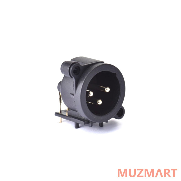 Roxtone C0100023018 Разъем cannon (XLR) панельный папа 3-х контактный с монтажем в печатную плату