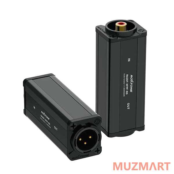 Roxtone RA2DT-XMPF-RD Переходник-адаптер с трансформаторной развязкой с RCA "мама" на 3-х контактный XLR "папа"