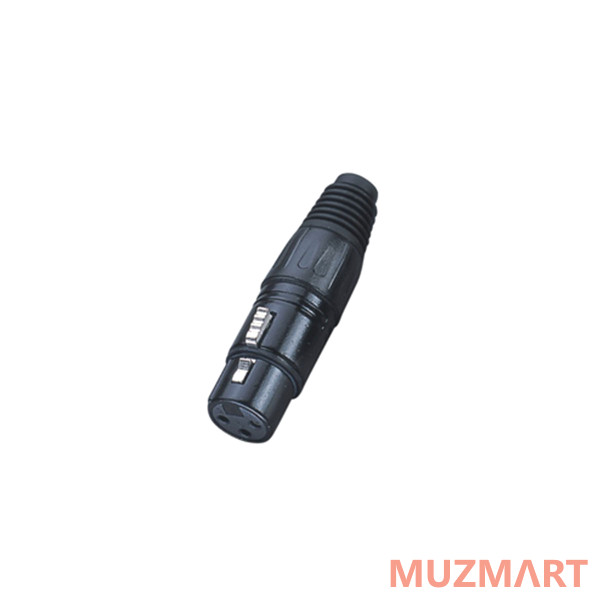 ECO RX004F Black Разъем cannon, кабельный, мама, 3-х контактный