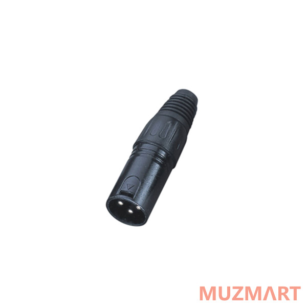 ECO RX004M Black Разъем Cannon, кабельный, папа, 3-х контактный
