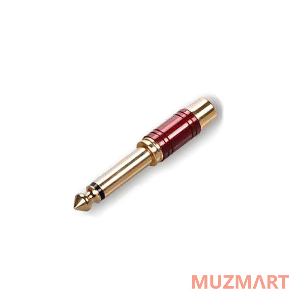 ECO RA065 Red Переходник, с RCA мама на 6,3мм моно Jack папа