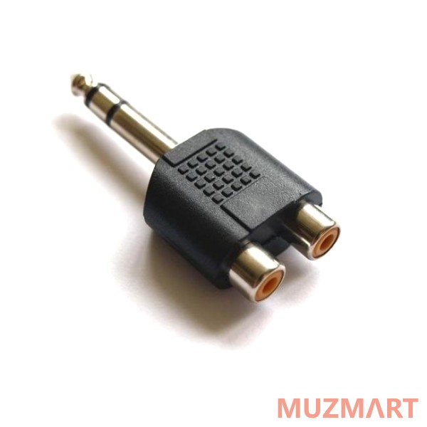 Stands&Cables ADA062 Переходник стерео джек папа 6.3 мм -> 2 X RCA (тюльпан) мама