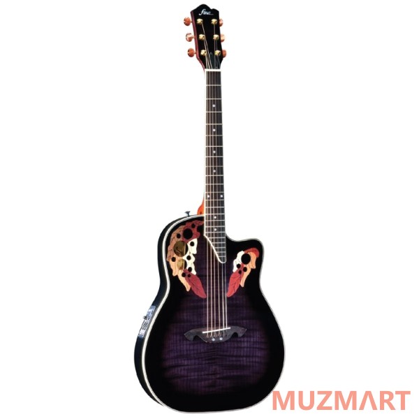 Fina Guitars FR-42CEQTBK Электроакустическая гитара "Round Back"