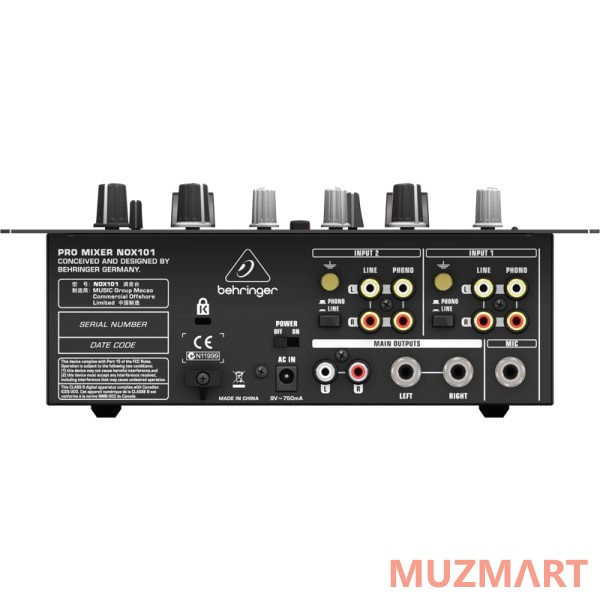 Behringer NOX101 DJ-микшер с полным VCA управлением