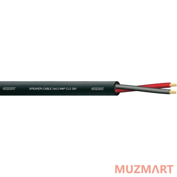 Cordial CLS 260 Акустический кабель 2x6,0 мм2, 11,2 мм, черный