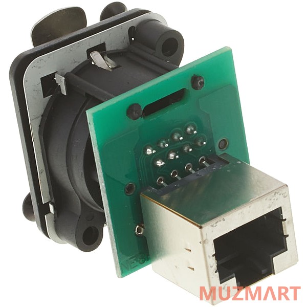 Neutrik NE8FDP-B Панельный двухсторонний разъем RJ45 черненый корпус