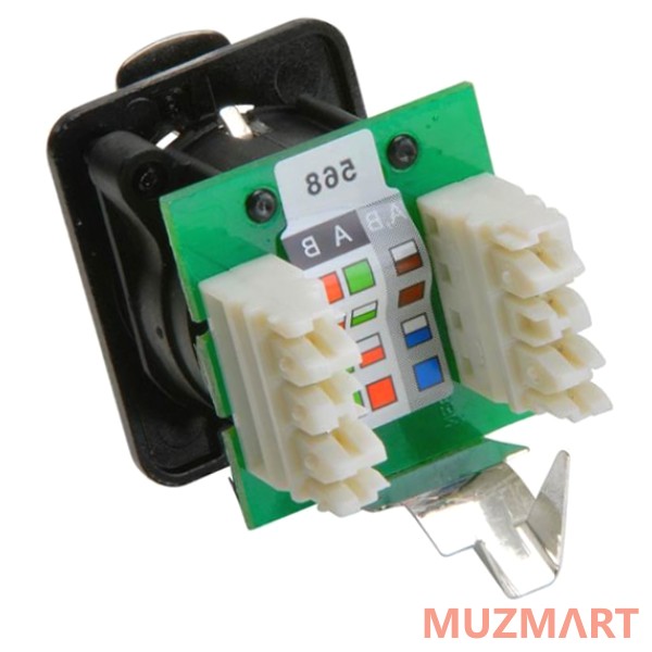 Neutrik NE8FDV-Y110-B Панельный разъем RJ45 для печатного монтажа