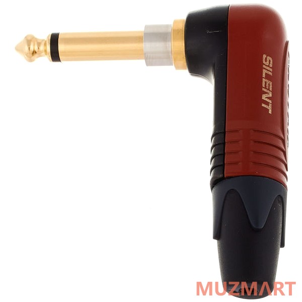 Neutrik NP2RX-AU-SILENT Кабельный разъем Jack 6.3мм TS моно штекер угловой с выключателем