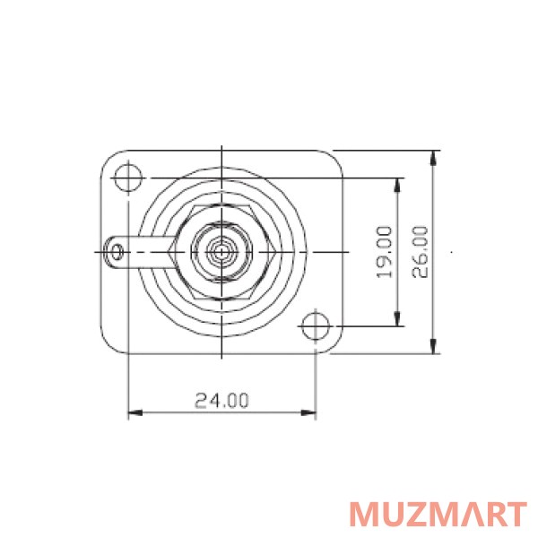 Neutrik NF2D-5 Панельный разъем RCA гнездо, тип-D, зеленый изолятор