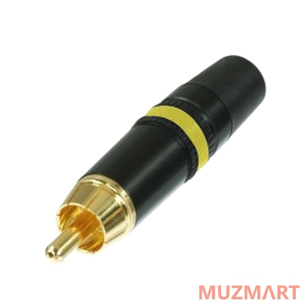 Neutrik NYS373-4 Кабельный разъем RCA, желтая полоса, золоченые контакты