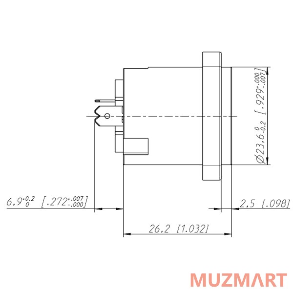 Neutrik NL2MP Панельный разъём Speakon 2-контактный, 30А