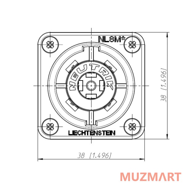 Neutrik NL8MM Переходник Speakon-Speakon, 8-контактный